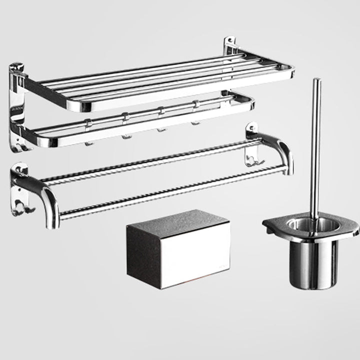 Lisslune | Modern Stainless Steel Bathroom Set Silver Bathroom Accessory Set