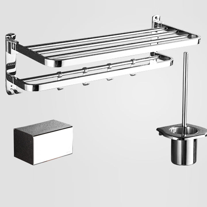Lisslune | Modern Stainless Steel Bathroom Set Silver Bathroom Accessory Set