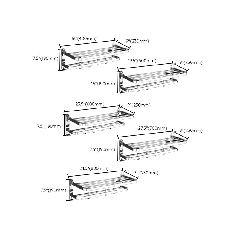 Lisslune | Modern Stainless Steel Bathroom Set Silver Bathroom Accessory Set