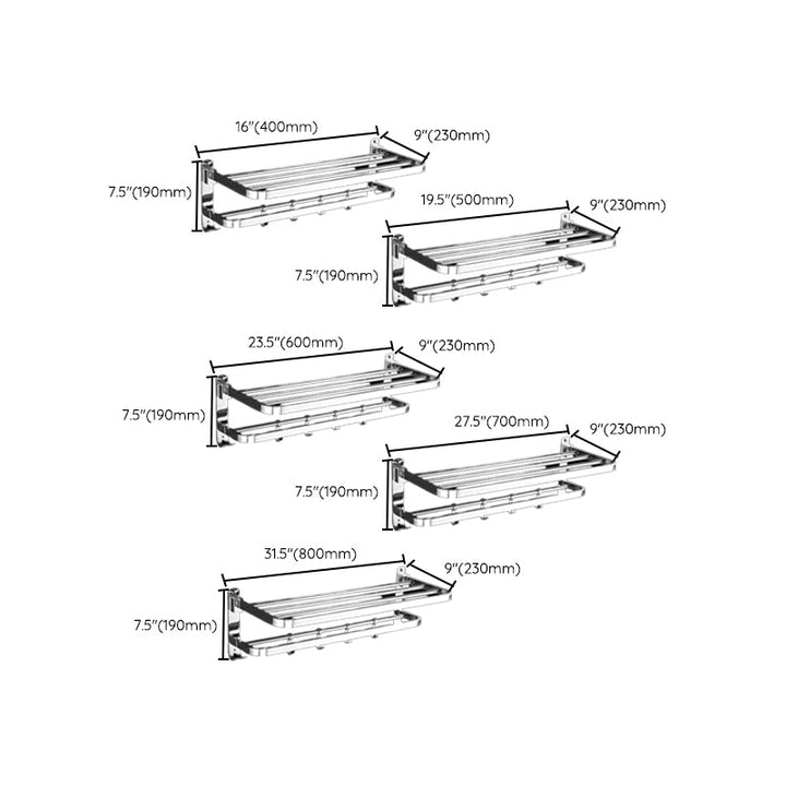 Lisslune | Modern Stainless Steel Bathroom Set Silver Bathroom Accessory Set