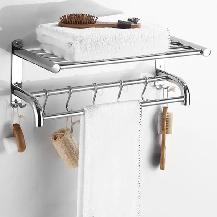 Lisslune | Modern Bathroom Accessory Set Stainless Steel Bathroom Shelf Bathroom Set
