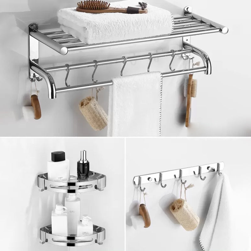 Lisslune | Modern Bathroom Accessory Set Stainless Steel Bathroom Shelf Bathroom Set