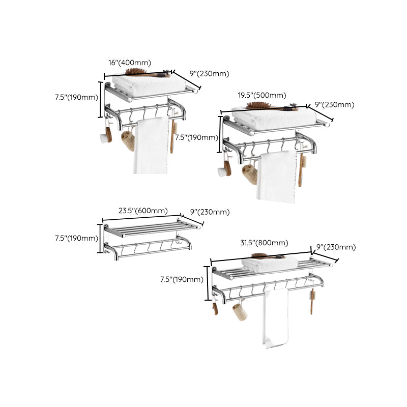 Lisslune | Modern Bathroom Accessory Set Stainless Steel Bathroom Shelf Bathroom Set
