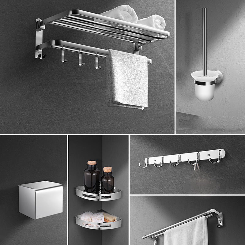 Lisslune | Modern Silver Bathroom Fixtures Set Metal Bathroom Accessories Kit