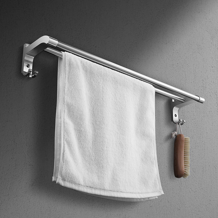 Lisslune | Modern Silver Bathroom Fixtures Set Metal Bathroom Accessories Kit