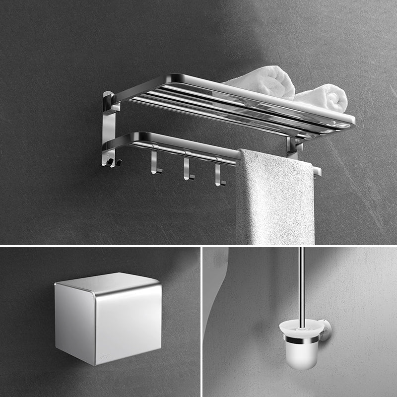 Lisslune | Modern Silver Bathroom Fixtures Set Metal Bathroom Accessories Kit