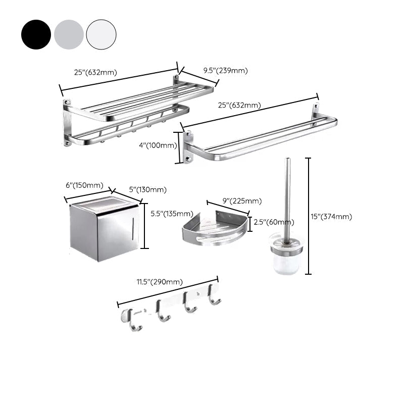 Lisslune | Modern Bathroom Accessory Set Paper Holder Bathroom Shelf Bathroom Hardware Set