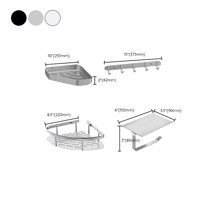 Lisslune | Modern Bathroom Accessory Set Paper Holder Bathroom Shelf Bathroom Hardware Set