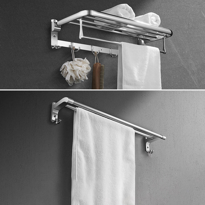 Lisslune | Modern Stainless Steel Bathroom Shelf Paper Holder Bathroom Accessories Set