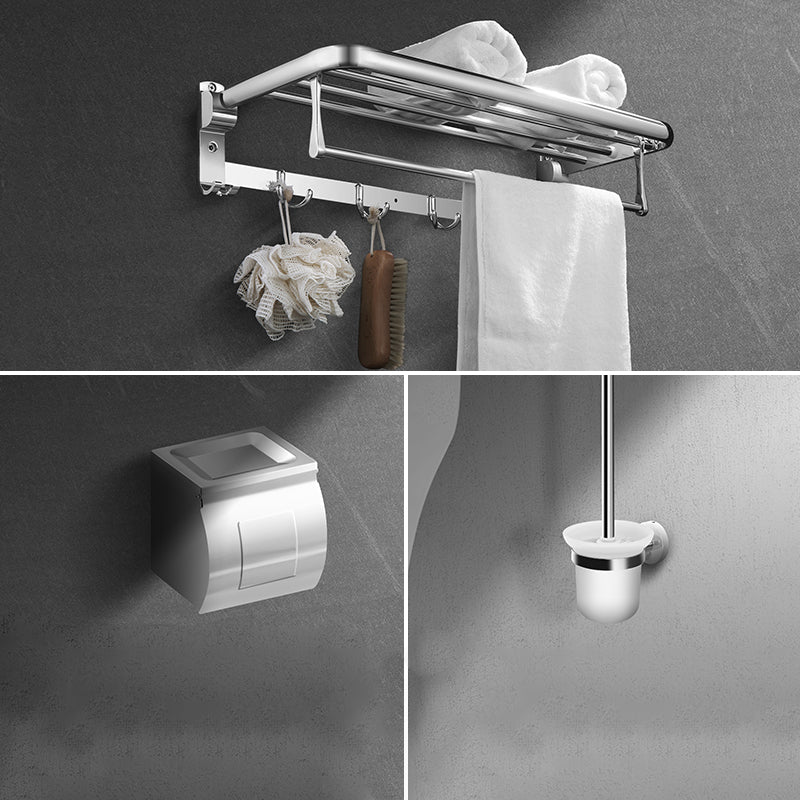 Lisslune | Modern Stainless Steel Bathroom Shelf Paper Holder Bathroom Accessories Set