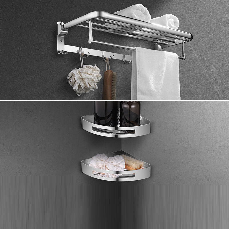 Lisslune | Modern Stainless Steel Bathroom Shelf Paper Holder Bathroom Accessories Set