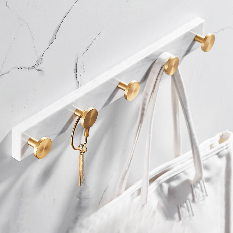 Lisslune | Marble & Brass Bathroom Accessories Set Golden Bathroom Accessories Kit