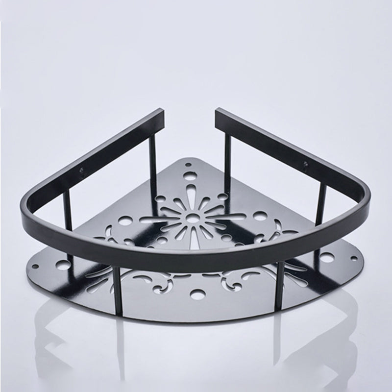 Lisslune | Contemporary 8-piece Bathroom Accessory Set Matte Black Bathroom Shelf/Paper Holder/Towel Hook