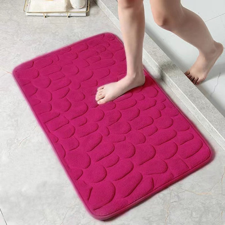 Lisslune | Cobblestone Embossed Bathroom Bath Mat