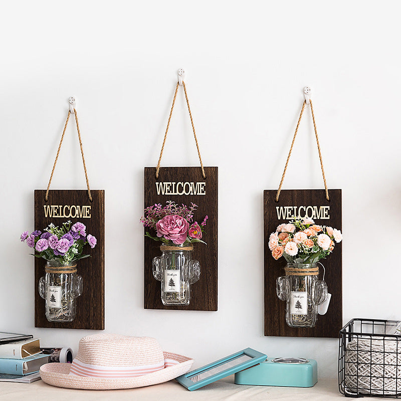 Skørter | Lilac Flowers Wall Light String Rustic Style Clear Glass Shade Wall Lamp for Café