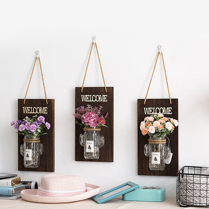 Skørter | Lilac Flowers Wall Light String Rustic Style Clear Glass Shade Wall Lamp for Café