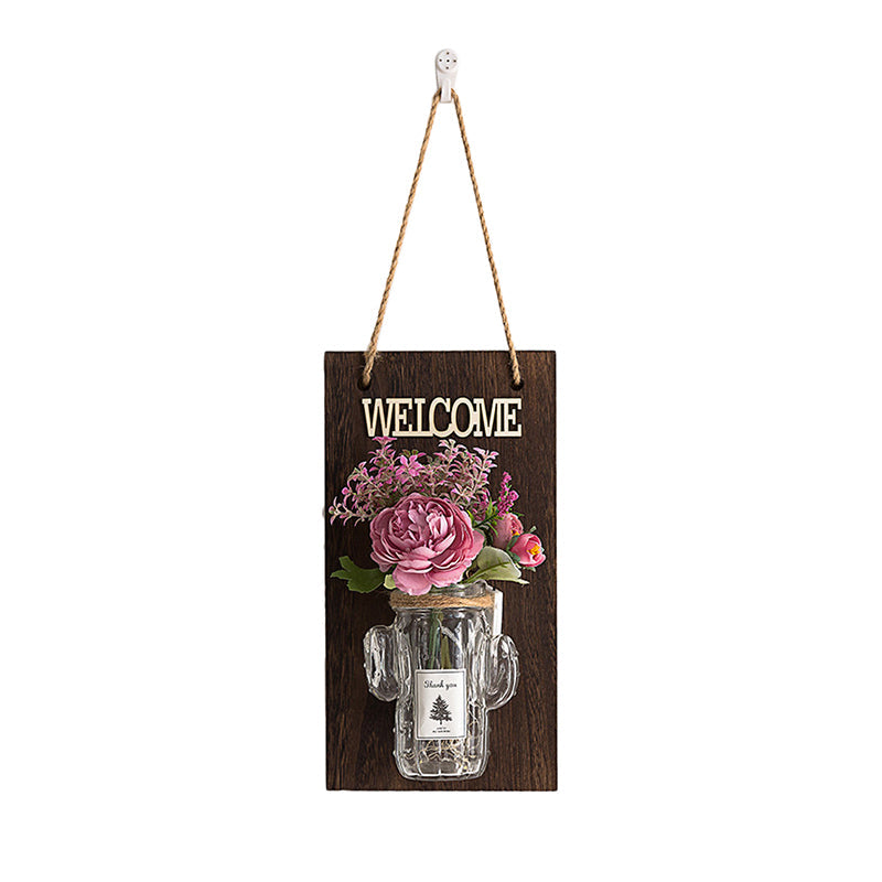 Skørter | Lilac Flowers Wall Light String Rustic Style Clear Glass Shade Wall Lamp for Café