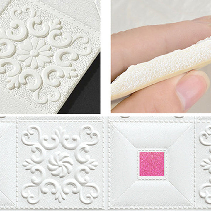 Lisslune | Modern wall covering foam 3D embossed peel and stick wall panel