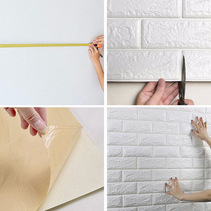 Lisslune | Modern wall covering foam 3D embossed peel and stick wall panel