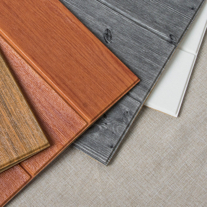 Lisslune | Wood look interior decor panels for peeling and sticking 3D relief wall cladding
