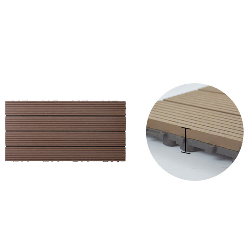 Lisslune | Wire brushed wooden floor tiles Click-Lock engineered wood for patio garden