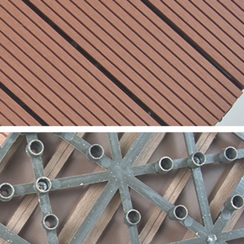 Lisslune | Wire brushed wooden floor tiles Click-Lock engineered wood for patio garden