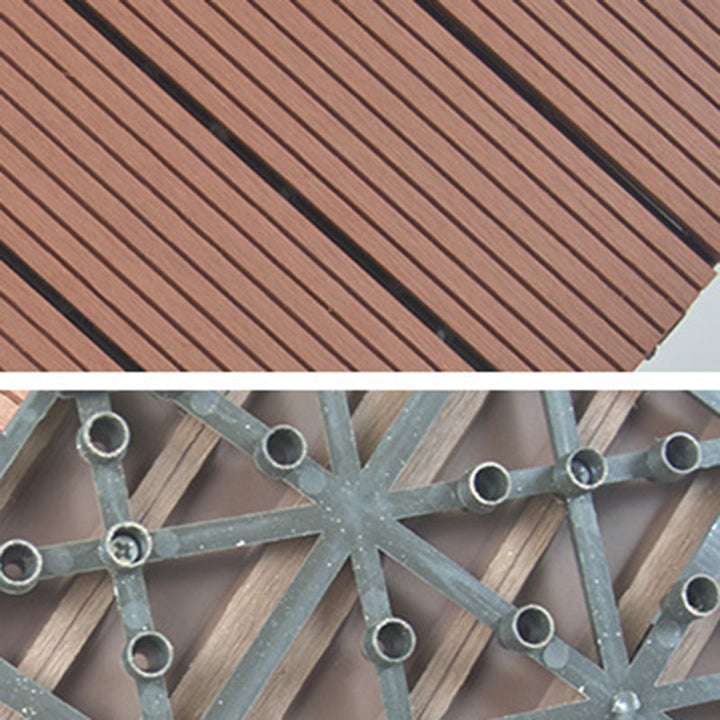 Lisslune | Wire brushed wooden floor tiles Click-Lock engineered wood for patio garden