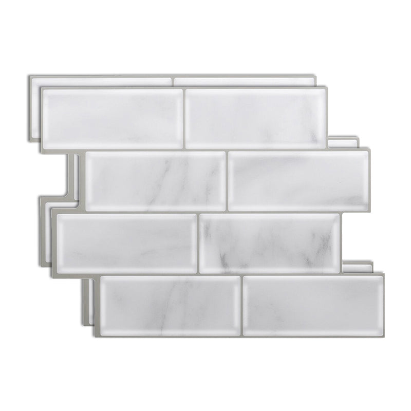 Lisslune | Modern Peel and Stick Backsplash Wall Tile PVC Peel & Stick Field Tile