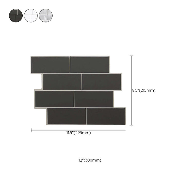 Lisslune | Modern Peel and Stick Backsplash Wall Tile PVC Peel & Stick Field Tile