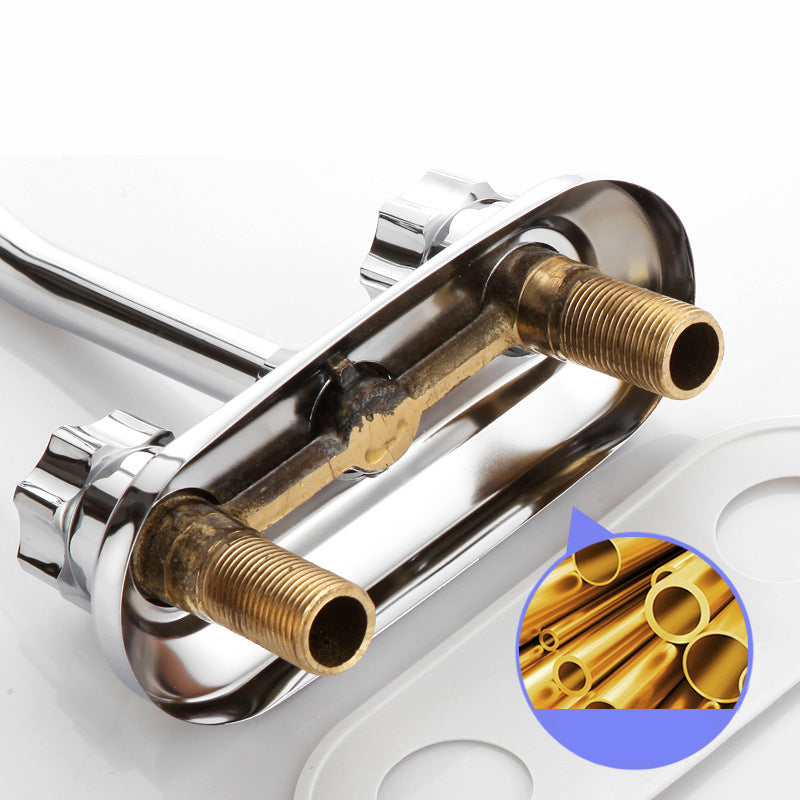 Lisslune | Knob Handle Brass Faucet High Arc Swivel Sink Faucet for Bathroom