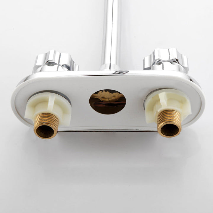 Lisslune | Knob Handle Brass Faucet High Arc Swivel Sink Faucet for Bathroom