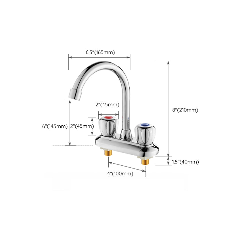 Lisslune | Knob Handle Brass Faucet High Arc Swivel Sink Faucet for Bathroom