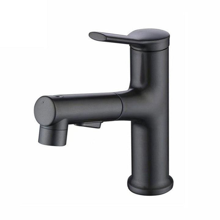 Lisslune | Contemporary Vessel Faucet Copper Single Handle Low Arc Pull Down Vessel Faucet for Home