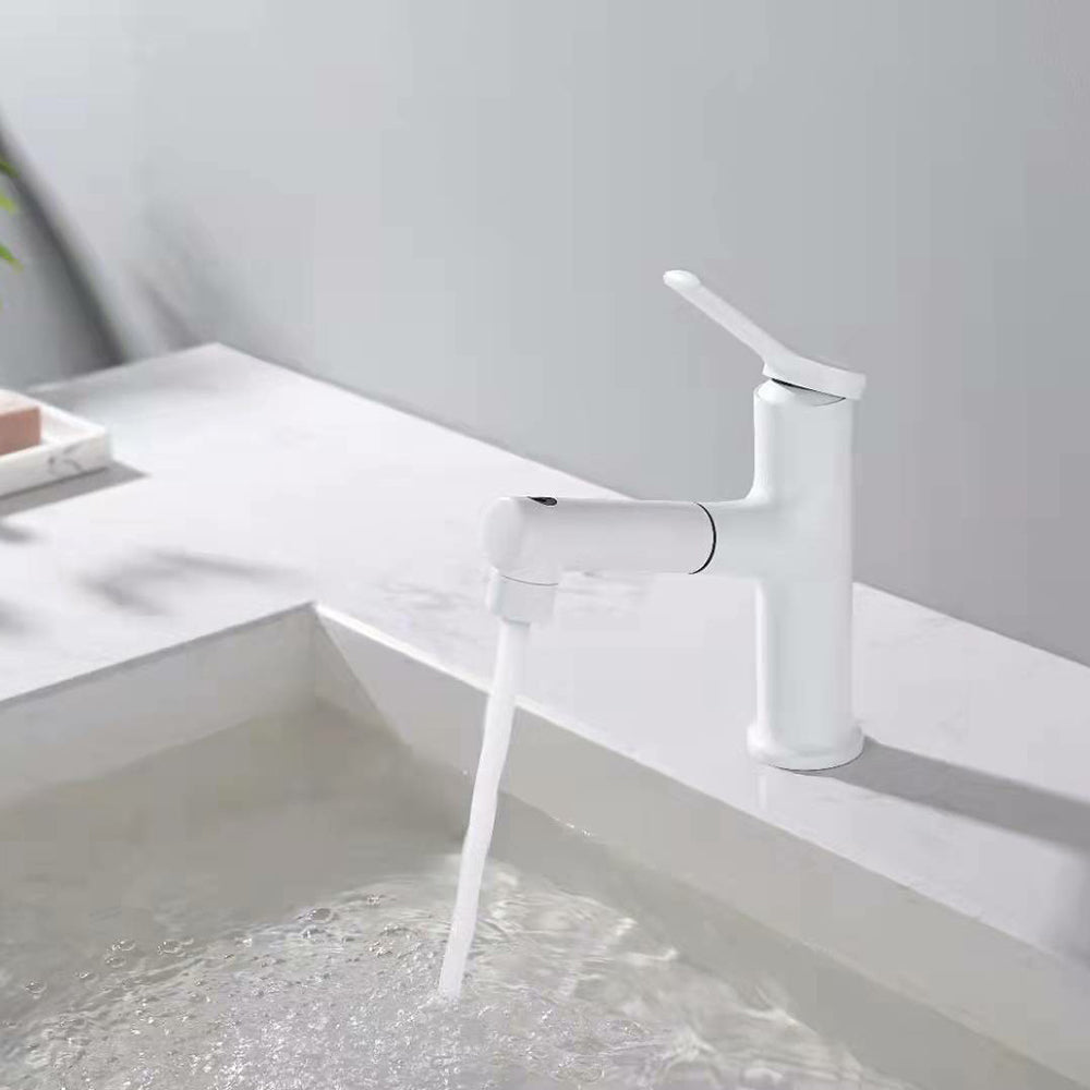 Lisslune | Contemporary Vessel Faucet Copper Single Handle Low Arc Pull Down Vessel Faucet for Home