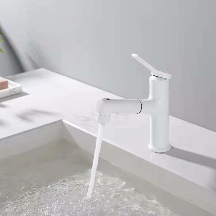 Lisslune | Contemporary Vessel Faucet Copper Single Handle Low Arc Pull Down Vessel Faucet for Home