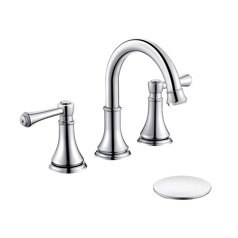 Lisslune | Modern Sink Faucet Widespread Faucet with 2 Handles and 3 Holes