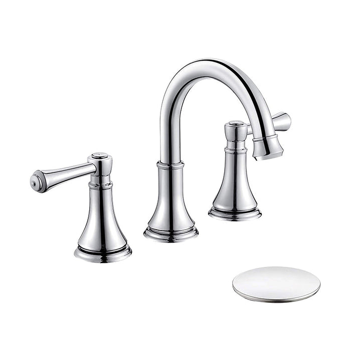 Lisslune | Modern Sink Faucet Widespread Faucet with 2 Handles and 3 Holes