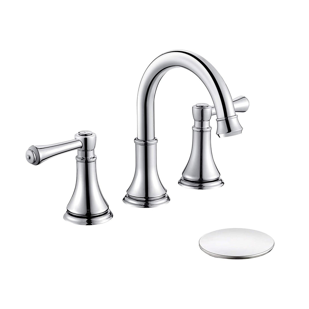 Lisslune | Modern Sink Faucet Widespread Faucet with 2 Handles and 3 Holes