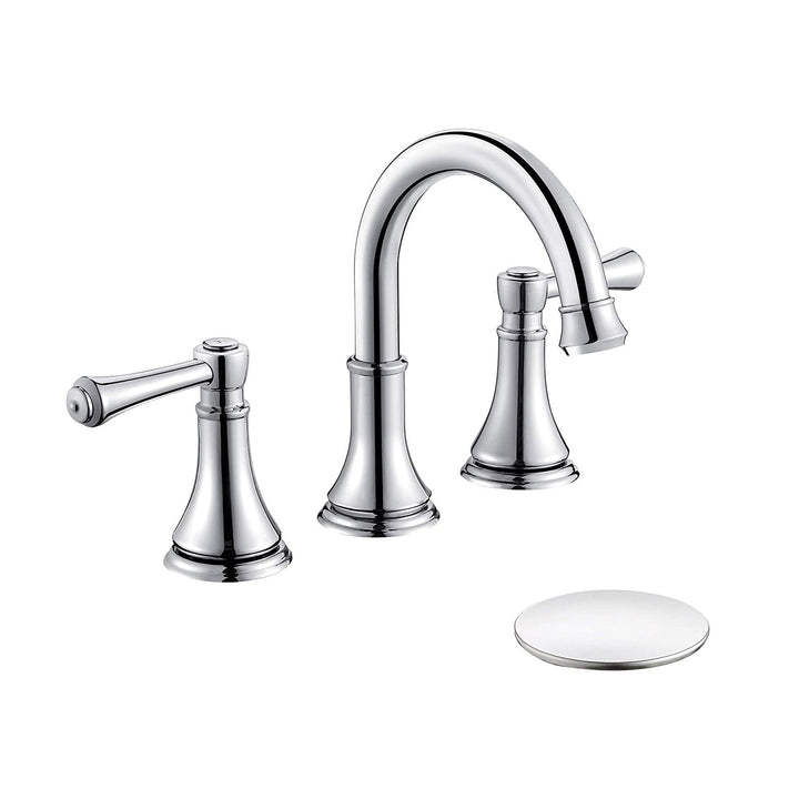 Lisslune | Modern Sink Faucet Widespread Faucet with 2 Handles and 3 Holes