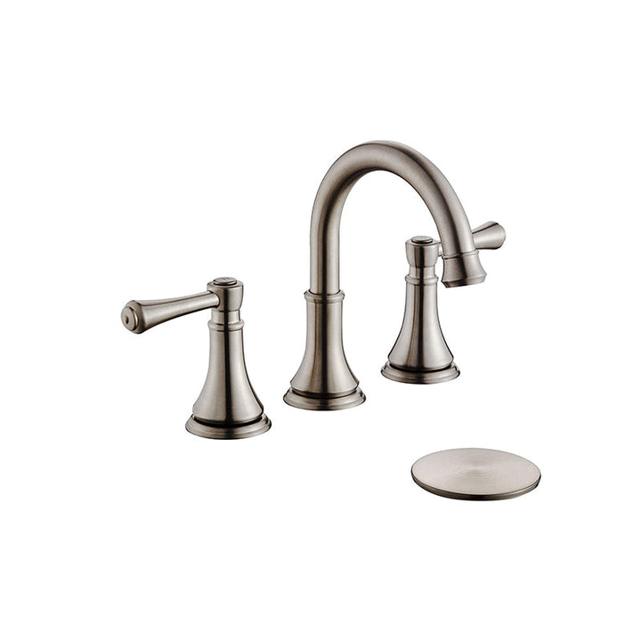 Lisslune | Modern Sink Faucet Widespread Faucet with 2 Handles and 3 Holes