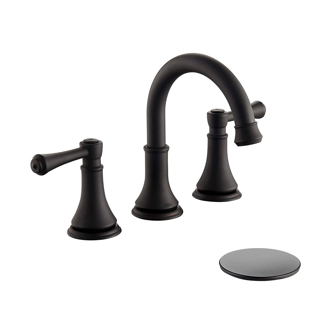 Lisslune | Modern Sink Faucet Widespread Faucet with 2 Handles and 3 Holes