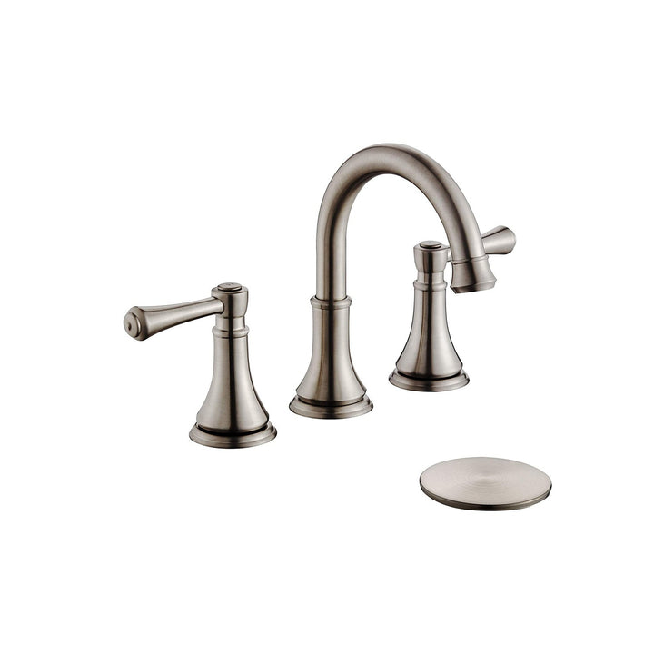 Lisslune | Modern Sink Faucet Widespread Faucet with 2 Handles and 3 Holes
