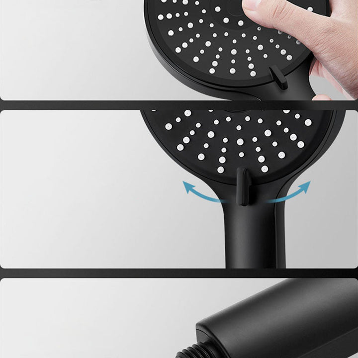 Lisslune | ABS Plastic Handheld Shower High Pressure 5 Spray Patterns Wall Mounted Showerhead