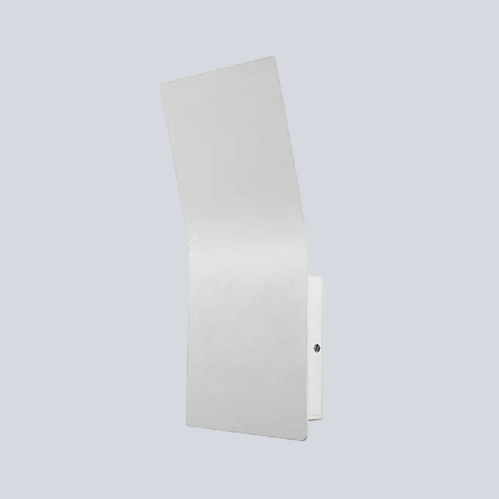 Lisslune | Metallic Bend Rectangular Wall Sconce Light Simple Style 2-Light White Surface Wall Lamp