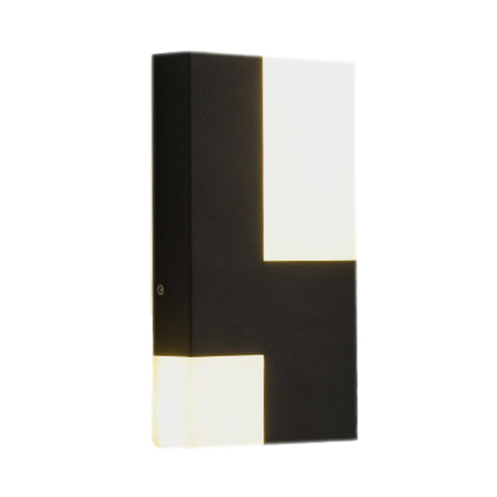 Lisslune | White/Black Rectangular Wall Light Minimalist LED Acrylic Wall-mounted Lamp for Nightstand