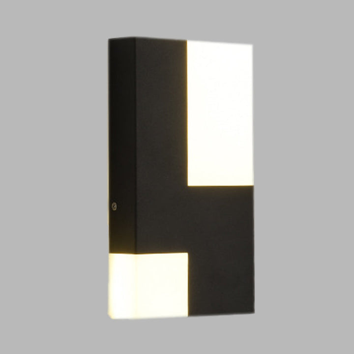 Lisslune | White/Black Rectangular Wall Light Minimalist LED Acrylic Wall-mounted Lamp for Nightstand