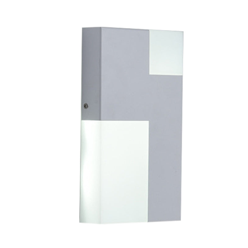 Lisslune | White/Black Rectangular Wall Light Minimalist LED Acrylic Wall-mounted Lamp for Nightstand