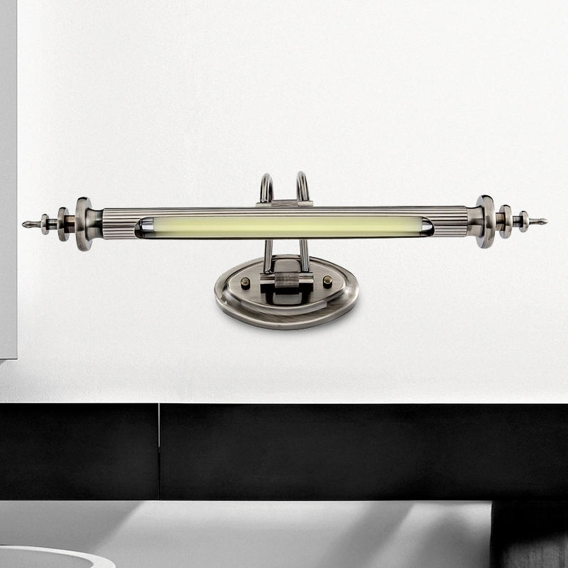 Skørter | Chrome Nickel Linear Vanity Wall Lamp Modern 18"/29.5" W LED Metal Wall Lighting Fixture in Warm/White Light