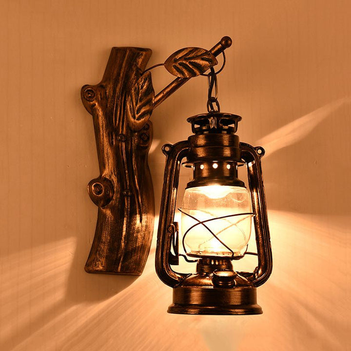 Skørter | Antique Bronze Kerosene Wall Lighting Industrial Clear Glass 1 Light Living Room Wall Lamp Fixture, 13"/14"/16"