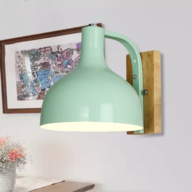 Skørter | Metal Bowl-Shaped Wall Lamp Living Room Single Light Nordic Style Undertone Wall Lamp